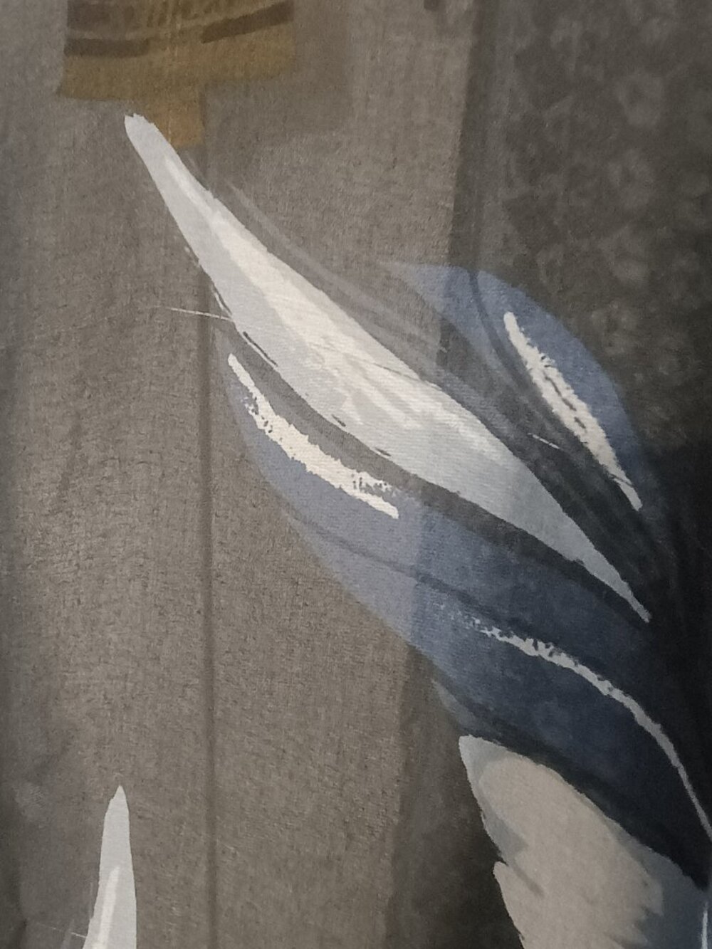 Badgley Mischka Studio Blue Floral Sheer Kimono Ruana One Size Boho - Picture 9 of 10